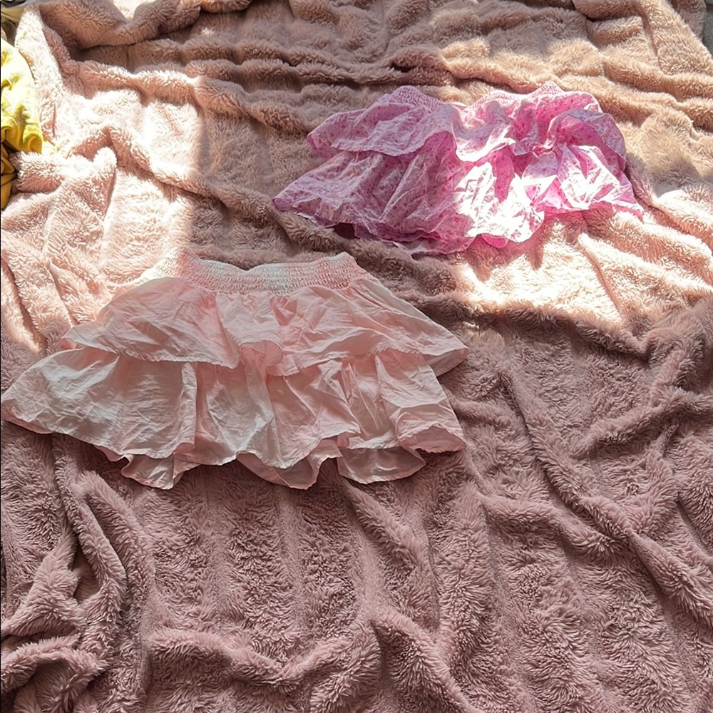 Pink Lace Chemise with Ruffled Details
